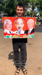 Tranh tráng gương Bác Hồ Bác Giáp Bác Trọng 3