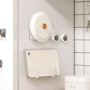 Magnetic Kitchen Pot Lid Rack Wall Mounted Refrigerator Side Storage Cutting Board Drain Rack Kitchen Hook Chopping Board Holder