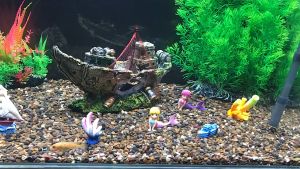 Perabotan Dekorasi untuk Aquarium dan Kolam Ikan dengan Motif Kapal Tenggelam