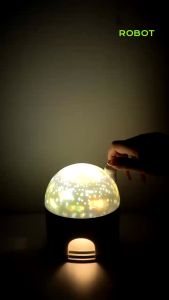 ROBOT Projection Lamp RT-PL01 Lampu Aesthetic 360 Rotasi 4 Mode LED Kamar Karakter Bulan Bintang Garansi 1 Tahun
