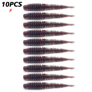 10PCS Soft Lures 6.5cm 7.5cm 8.5cm TPE Thread Worm Bait Fishy Flavor Swimbait Crankbait Jig Hook Carp Fishing Tackle Pesca Gear