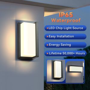 Outdoor LED Wall Light Waterproof IP65 Wall Lamp Nordic Modern Sconces for Balcony Courtyard Garden Porch Light Indoor Decor Lighting