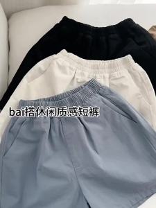 ＜107＞  Aymobebe 2025 Quần Hot Kiểu Mỏng Phong Cách Hàn Quốc Cho Bé Nam Nữ Mặc Ngoài Mùa Hè Quần Sooc Màu Trơn Thoải Mái Rộng Rãi