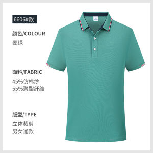 Summer Ice Silk Polo Shirt Customed Working Suit Culture Advertising Shirt Group Print and Embroidery Logo Catering Kindergarten Teacher