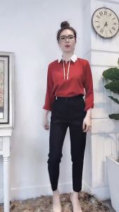 Celana Kantor Formal Kerja Wanita Slimfit Bahan Dasar Kain & Size S-5L