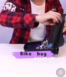 ☁RZAHUAHU 6.7 inch Riding Waterproof Bike Bag 3M Bike Rack Bag Touch Screen Bike Bag Mountain Bike