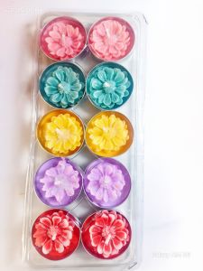Set 10 Nến Hoa Đăng Cát Tường Dâng Phật - Nến Tealight Hình Hoa Nổi Nhiều Màu Sắc Thờ Cúng Khai Vận Tâm Linh