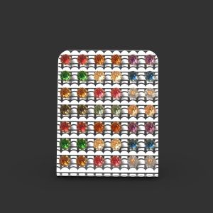 EARRINGS EARRING EAR STUD STUDS JEWELRY JEWELLERY HOLDER STORAGE ORGANIZER MINI SMALL RACK CASE SHOWCASE DISPLAY STAND CLEAR ACRYLIC 42 HOLES TEMPAT PENYIMPANAN RAK PAJANGAN ANTING PERHIASAN AKRILIK BENING TRANSPARAN MOTIF PATTERN FREESTYLE GEOMETRIC-04