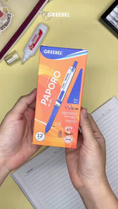 GREEBEL PULPEN GEL / Gel Pen GP-507 Paporo 0.5 Biru (3PCS/SET) / Ballpen Gel Ballpoint Bolpen Bolpoin Pena Gel