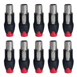 Metal Speakon NL4FC 4 Pin Male Plug Audio Power Amplifier Speaker Cable Connector Ohmic Stage Solder-free Wire Accessory