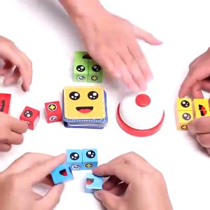 COOlToy Mainan Face Changing Kubus Baru Ekspresi Wajah Berubah Blok Ekspresi Muka Ketangkasan Puzzle Anak Family Game