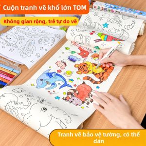 Touch Color | Durable Non-Repetitive Graffiti Paper For Children Easy-to-Apply Wall Protection Drawing Roll