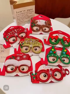 [Local Seller]Christmas Headwear Fun Spectacles Mask Decoration Festive Holiday Fashion Party Accessories