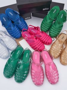 Round Toe Hollow Braided Jellies Beach Sandals