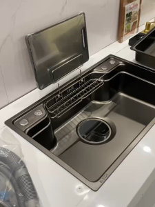 Chậu rửa bát siêu dày inox 304 xịn dày 5.00mm x 1.2mm Kích Thước 78x48 cm dập vân sần chống xước CB-15 -Bảo hành 5 năm
