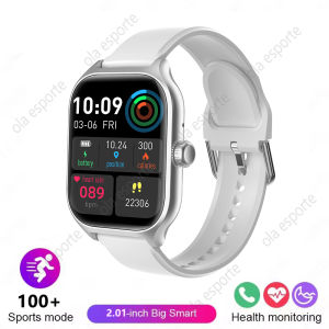 New Smartwatch Bluetooth Call 2.01"AMOLED Screen Smart Watch 100+Sports Modes Fitness Clock Sports Watches Heart Rate Monitoring