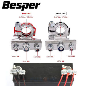 2PCS Battery Terminal Connectors Quick Release Disconnect Battery Terminals Positive Negative Battery Cable Ends for SAE/JIS