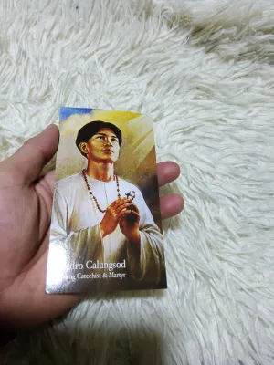 St. Pedro Calungsod with Prayers Stampita - Holy Cards