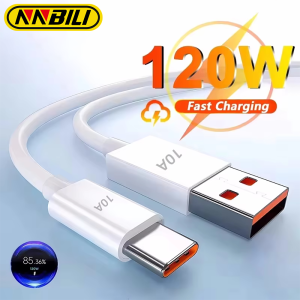 NNBILI 120W USB Type C Cable 0.25M/1M/1.5M/2M Super Fast Charging Cable For Android Huawei P30 Honor Data Cord For Xiaomi Redmi