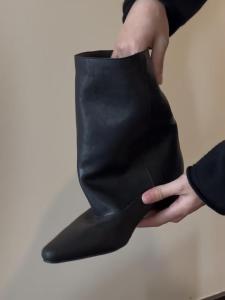 CAIZINI | Insoles Increased Comfortable Slip-on Mid Calf Boots