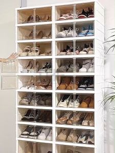 THE L44/87cm (3/6/9 Layers) Single/Double Rows Foldable Kitchen Bedroom Storage Cabinet Rack