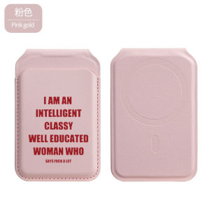 Fuli Dun High Awareness Woman Magsafe Magnetic Attraction Axis Card Holder Stand Leather Phone Case for Apple 16Promax Creative Simple iPhone 15