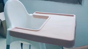 Non-Slip Soft High Chair Placemat / Silicone Eating Table Mats For Toddler Children