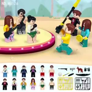 M8126 beach dolls childrens assembled toys for tourism leisure and holiday humanoid dolls educational toys birthday gifts.