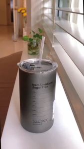 [Hỏa Tốc]Cốc /Ly giữ nhiệt inox Iced Americano kèm ống hút 600ml