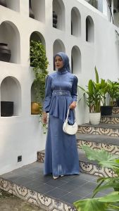 Erina Dress Bridesmaid Kondangan Wisuda Gamis Polos Pesta Modern Mix Payet