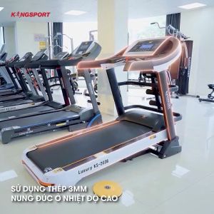 Miễn phí lắp đặt | Máy chạy bộ Kingsport Luxury KS-2036 có chức nâng dốc tự động kèm theo đai massage và thanh gập bụng