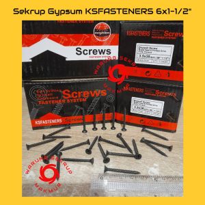(100 pcs) Sekrup Gypsum Hitam #6x1-1/2" / Drywall Screw (4CM)