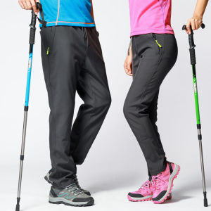 Tibet Tactical Pants Mens and Womens Outdoor Hiking Ski Soft Shell Fleece Thickening Waterproof and Hard-Wearing Windproof Autumn and Winter Plus Size