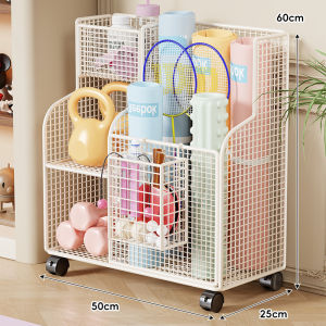 Fitness Equipment Storage Rack with Wheels