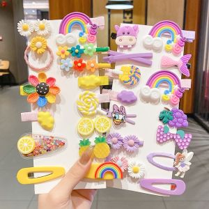 RPang 14pcs Korean Cute Hair Clip Set Hairclip Hairpin Baby Girls Kids Hair Side Clip Hair Pin Hair Accessories