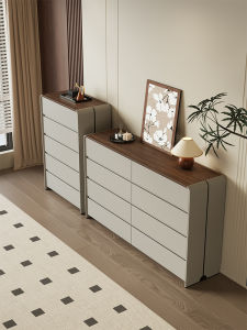 Italian Minimalist Modern Retro Style Drawer Cabinet