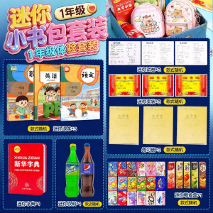 Miniature Simulation School Bag and Stationery Toy Set For Girls