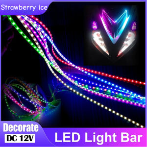 90CM 90LED Motorcycle Car Strobe Decorative Strip Waterproof LED Flexible Light Strip Running Light