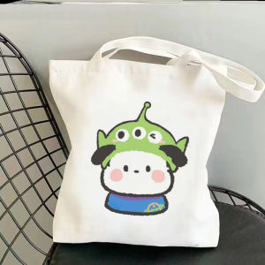 Pachat Dog Canvas Tote Bag Student Backpack Thickened Single Shoulder Handbag Eco-Friendly Shopping Bag for Boys And Girls