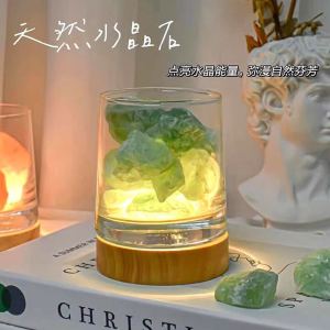Home Aromatherapy Storage Cup Crystal Glass Jar Essential Oil Incense Bottle Good-looking Luminous Cup Decoration Fragrant Stone Container