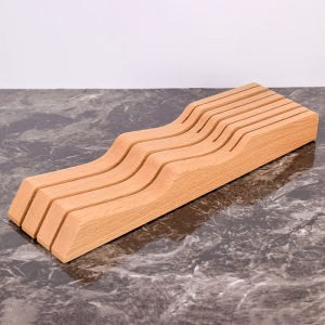 Factory Creative Drawer Knife Holder Horizontal Wooden Knife Holder Restaurant European Style Toolframe Kitchen Wooden Shelf