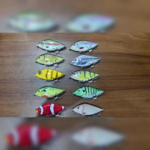 Magnisher 7cm/14.5g Mồi Câu Cá Cứng Có Tiếng Kêu Khi Chìm Chậm Dành Cho Cá Pike Bass Cỡ Nhỏ - 5 Màu Tự Nhiên Với # 6 Móc Câu Ba Ngạnh