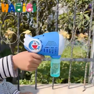 20Holes Bubble Machine Handheld Automatic Large Capacity Bubble Gun with Liquid Bottle Childrens Watertoy Mainan