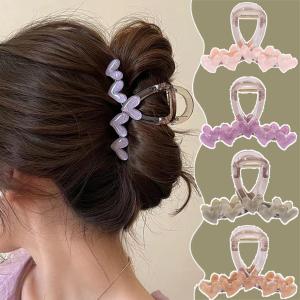 2/1Pcs Fashion Sweet Summer Love Heart Shaped Jelly Candy Color Hair Claw Clips INS Style Large Grab Hairpin Exquisite New Shark Clips Girls Women Hair Accessories
