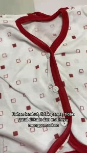 3 Pasang Setelan Colvin Baju Celana Bayi Baru Lahir Newborn 0 - 6 bulan Variasi Warna Merah