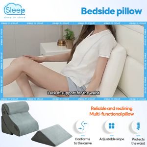 4PCS Bed Wedge Pillow Wedge Shape Backrest Pillow Rebound memory cotton Rest Maternity Lounger Reading Pillow