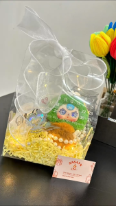 Túi mica trang trí có in lịch trong suốt dùng làm quà tặng đựng hoa bánh [Không kèm phụ kiện] - Zasavn