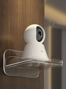 Indoor Wall Mounted Camera Router Placement Bracket No Drilling Needed Plastic Storage Organizer for Surveillance Equipment