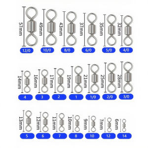 100 Chiếc Xoay Câu Cá Bằng Thép Không Gỉ Chắc Chắn Vòng Xoay Phụ Kiện Câu Cá Lõi Đồng Móc Câu Cá