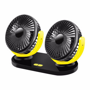 5V Car USB Fan Cooling Car Fan Dual Head Car fan 3 Speeds Adjustable For Auto Cooler Air Fan Car Accessories Fan High Quality